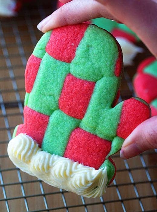 Christmas Cookies Oven Mitt, Holiday Kitchen Decor, Christmas