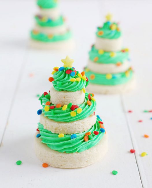 Christmas Tree Cookies - i am baker