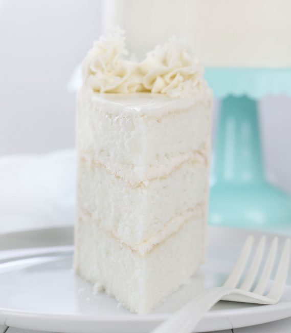 Seriously perfect layers of coconut cake deliciousness!