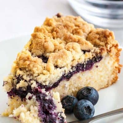 Blueberry Breakfast Cake with Crumble Topping