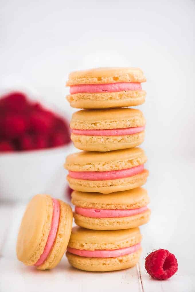 Raspberry Lemon Macaroons