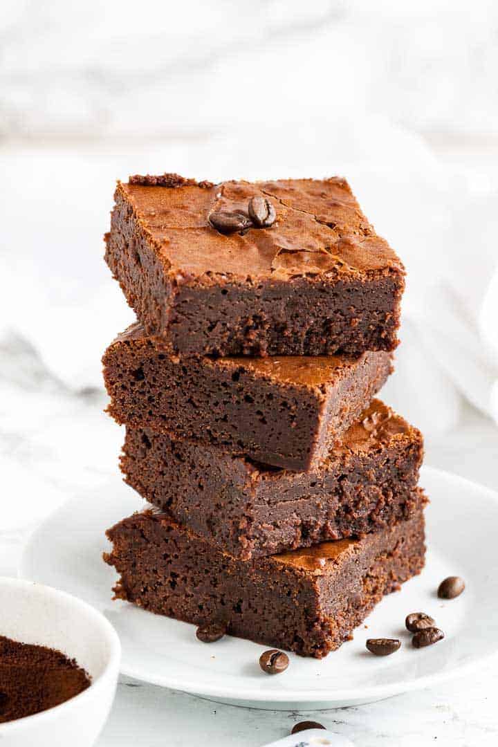 Mocha Brownies {Extra Deep Rich Flavor!} - i am baker