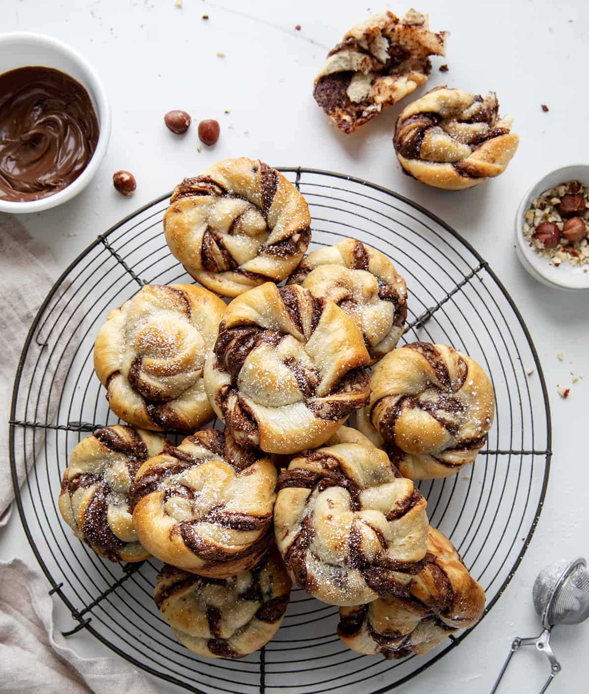 Chocolate Hazelnut Twists - i am baker