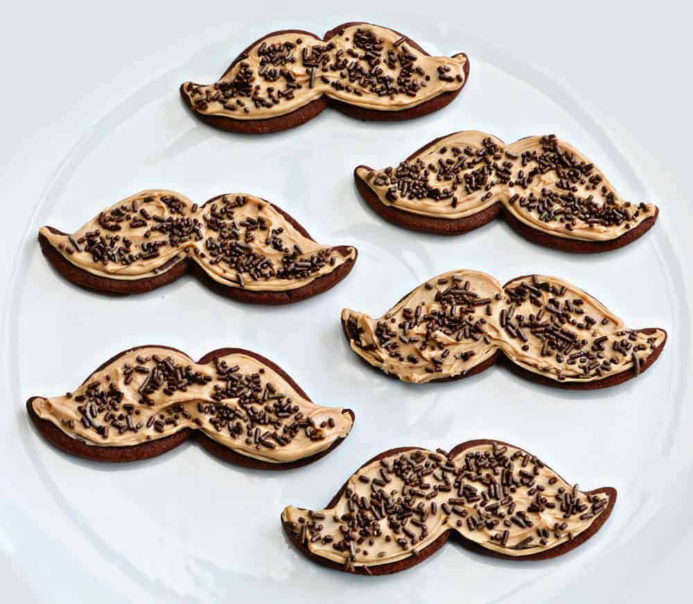 Mustache Treats - Chocolate Sugar Cookie Mustaches