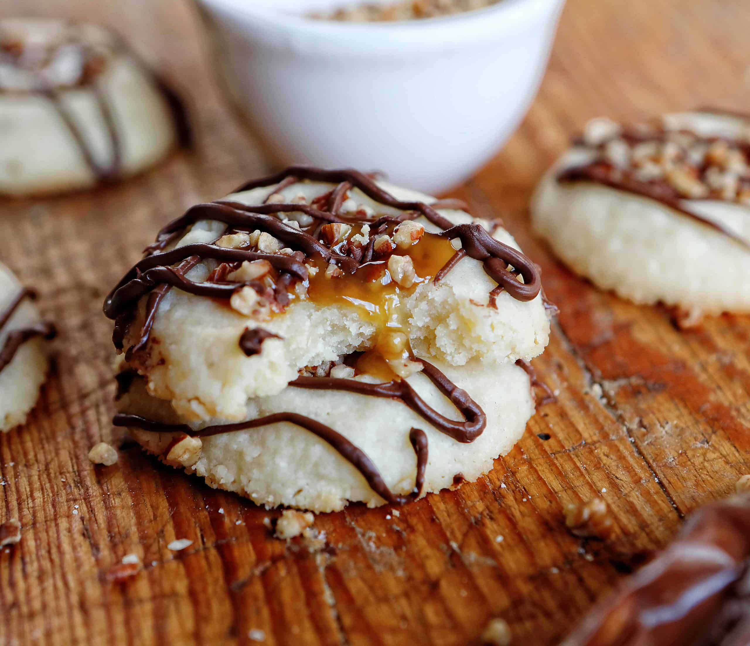 Turtle Thumbprint Cookies