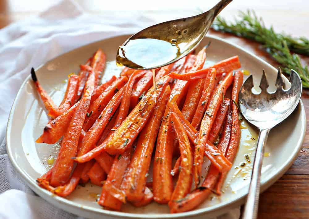 Roasted Carrots on a Plate