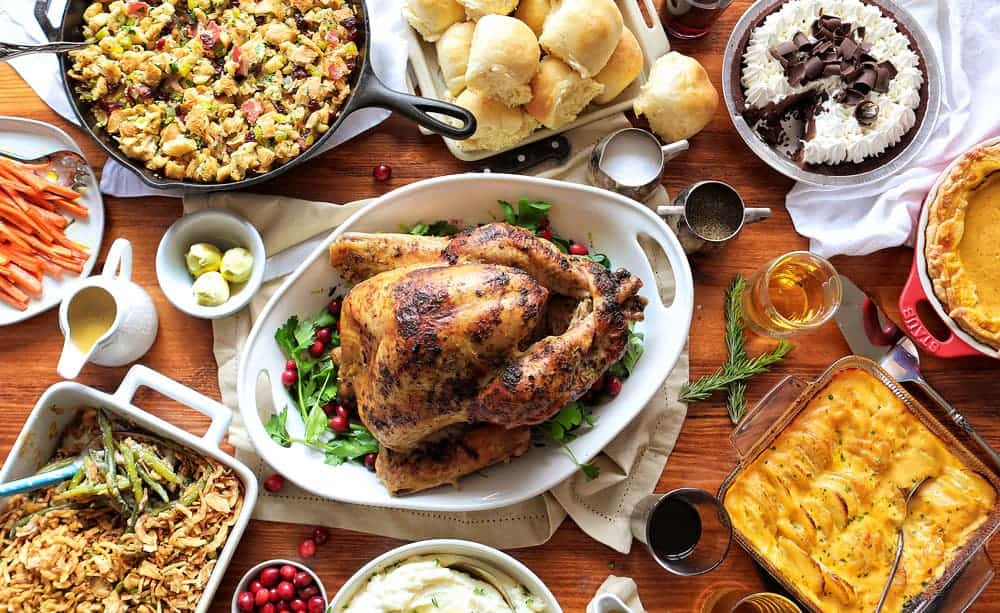 traditional thanksgiving dinner menu list