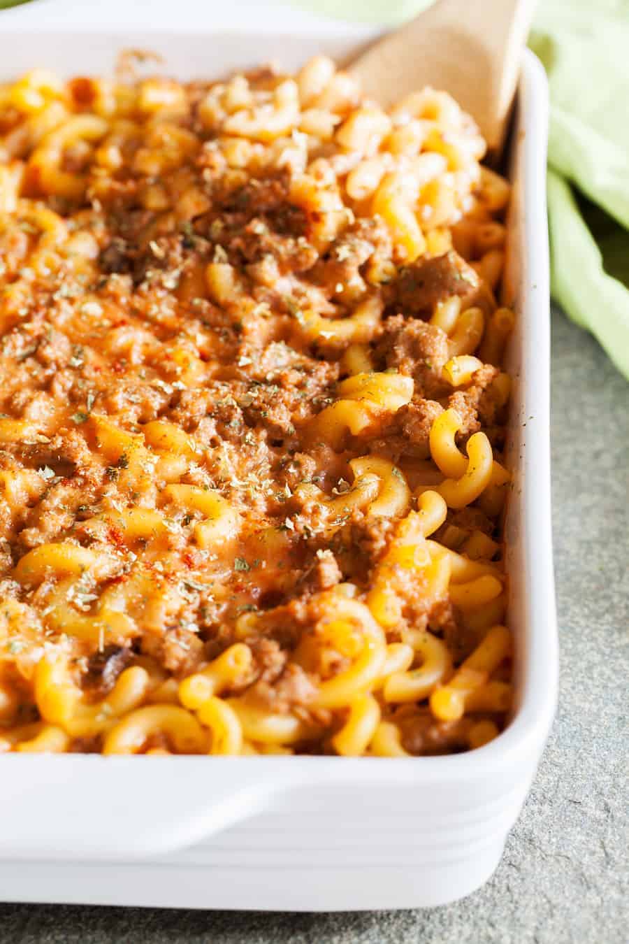 Crockpot Ground Beef Casserole - Amanda's Cookin' - Slow Cooker