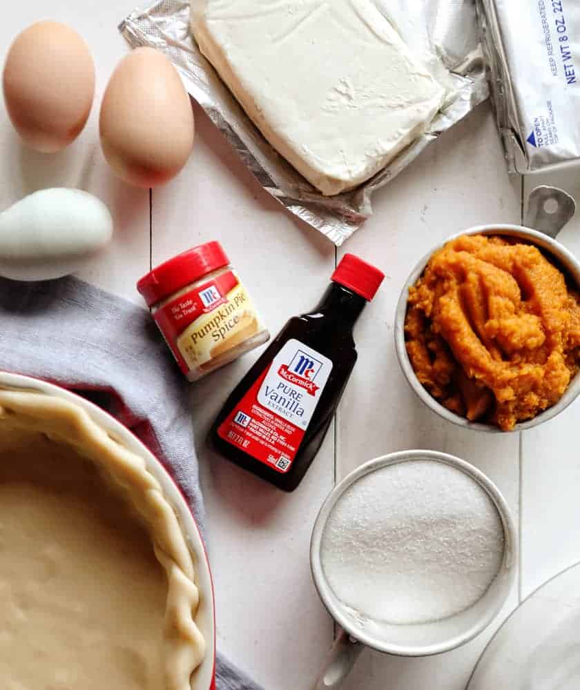 Ingredients for Pumpkin Cheesecake