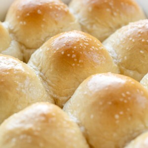 Close up of Easy Dinner Rolls.
