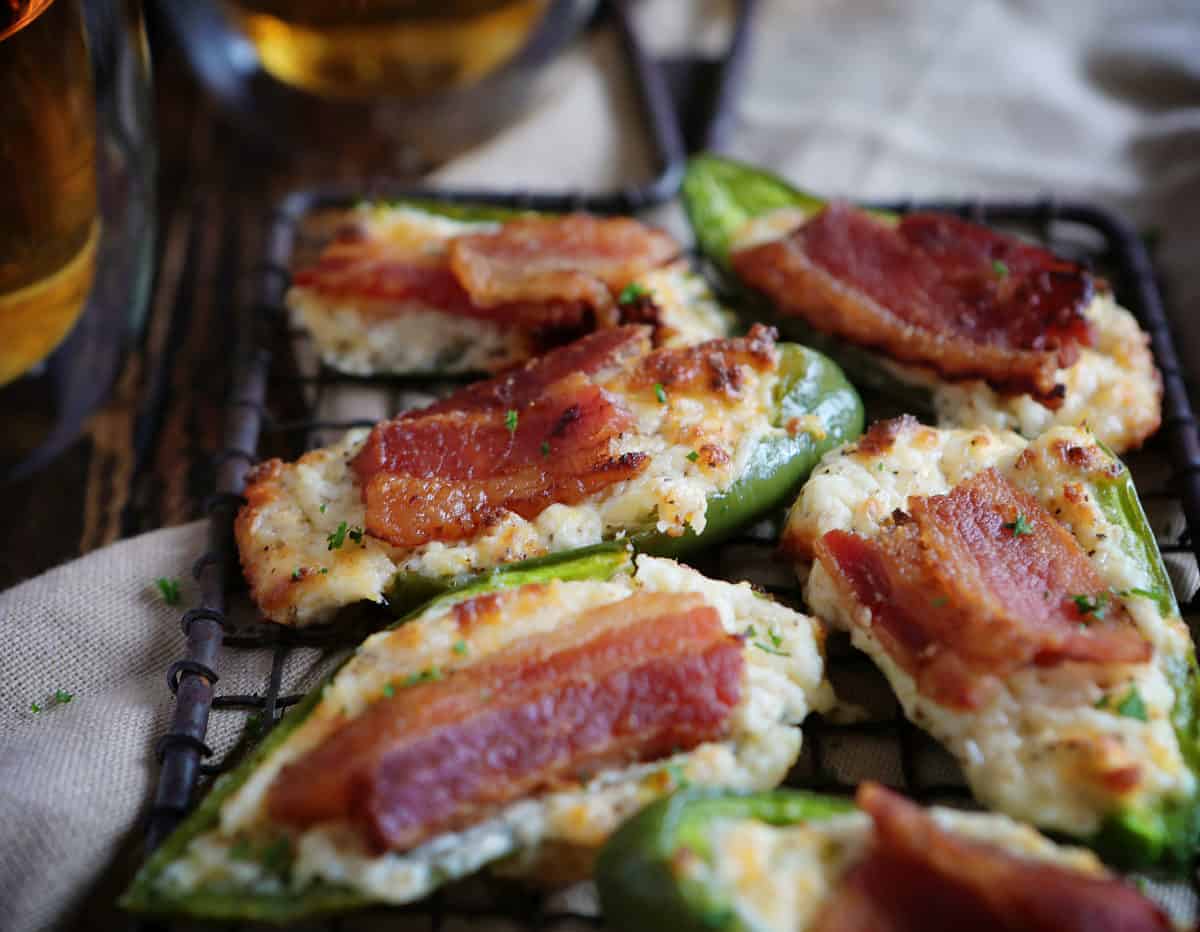 Bacon Jalapeno Poppers Stuffed with Cream Cheese