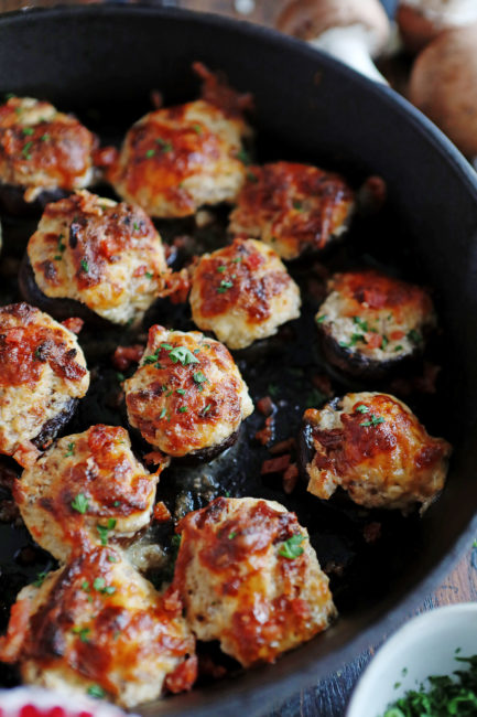 Bacon Stuffed Mushrooms Caps - i am baker