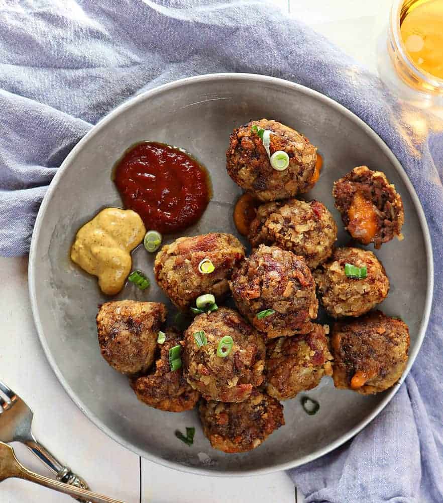 bacon cheeseburger meatballs