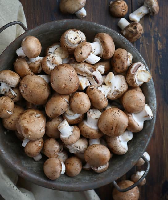 How to clean and cut mushrooms!