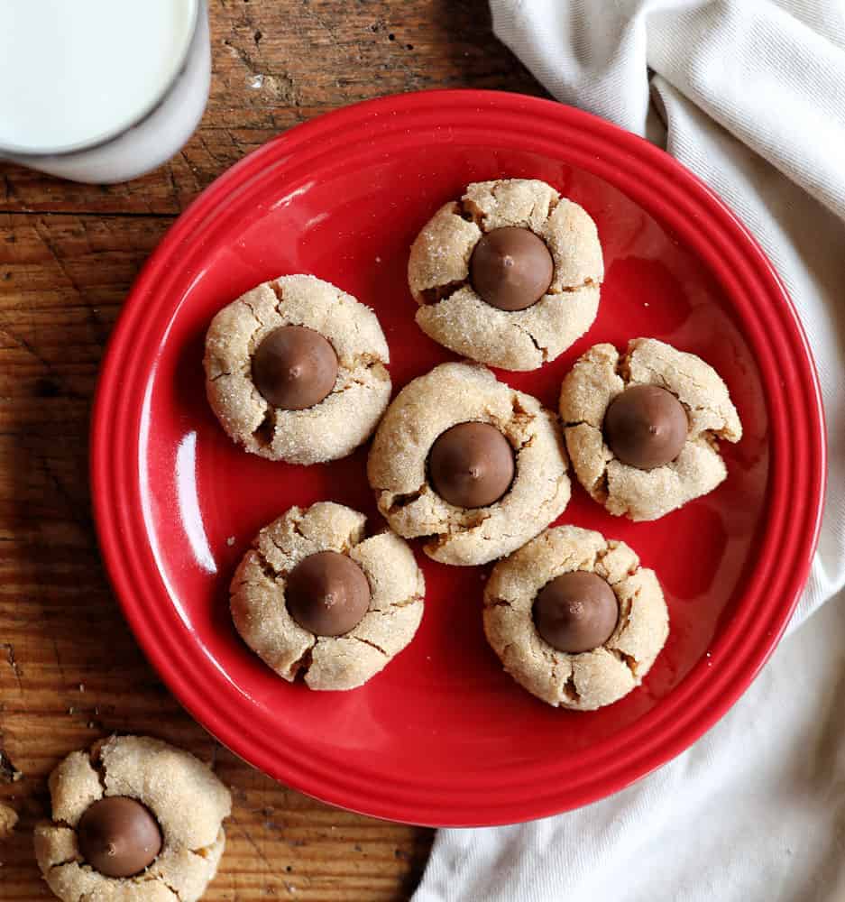 Peanut Butter Blossoms on a Plate