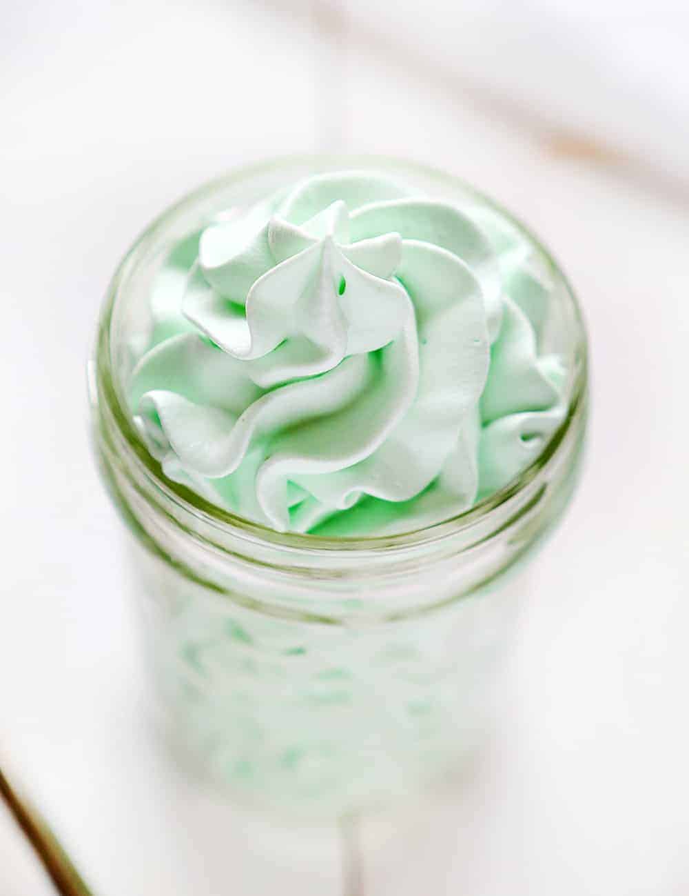 Jar of Peppermint Whipped Cream