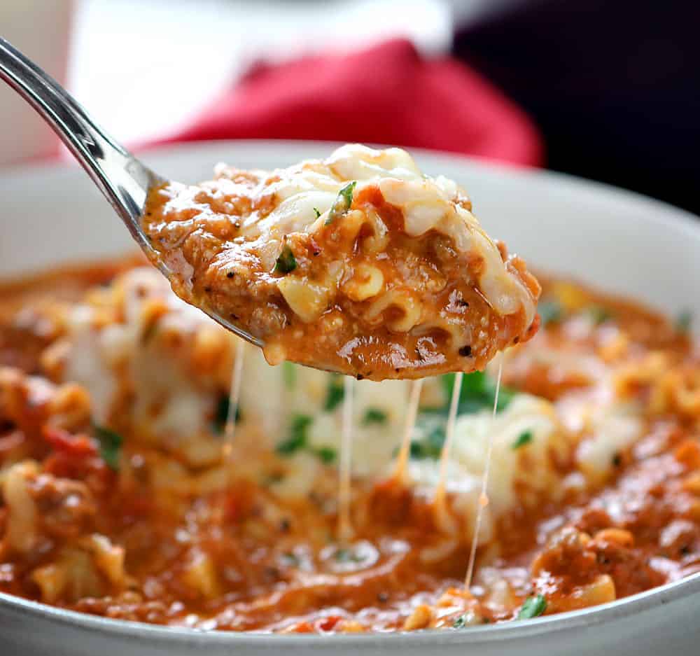 Spoonful of Easy Lasagna Soup