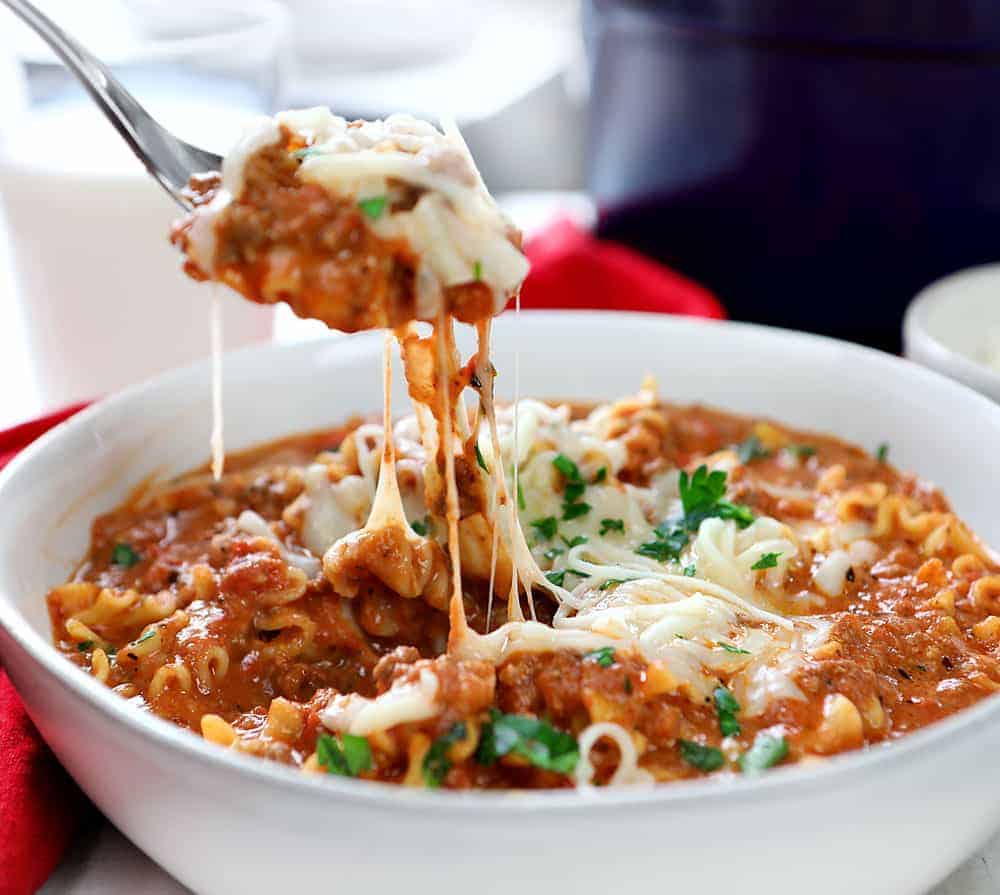 One Pot Lasagna Soup