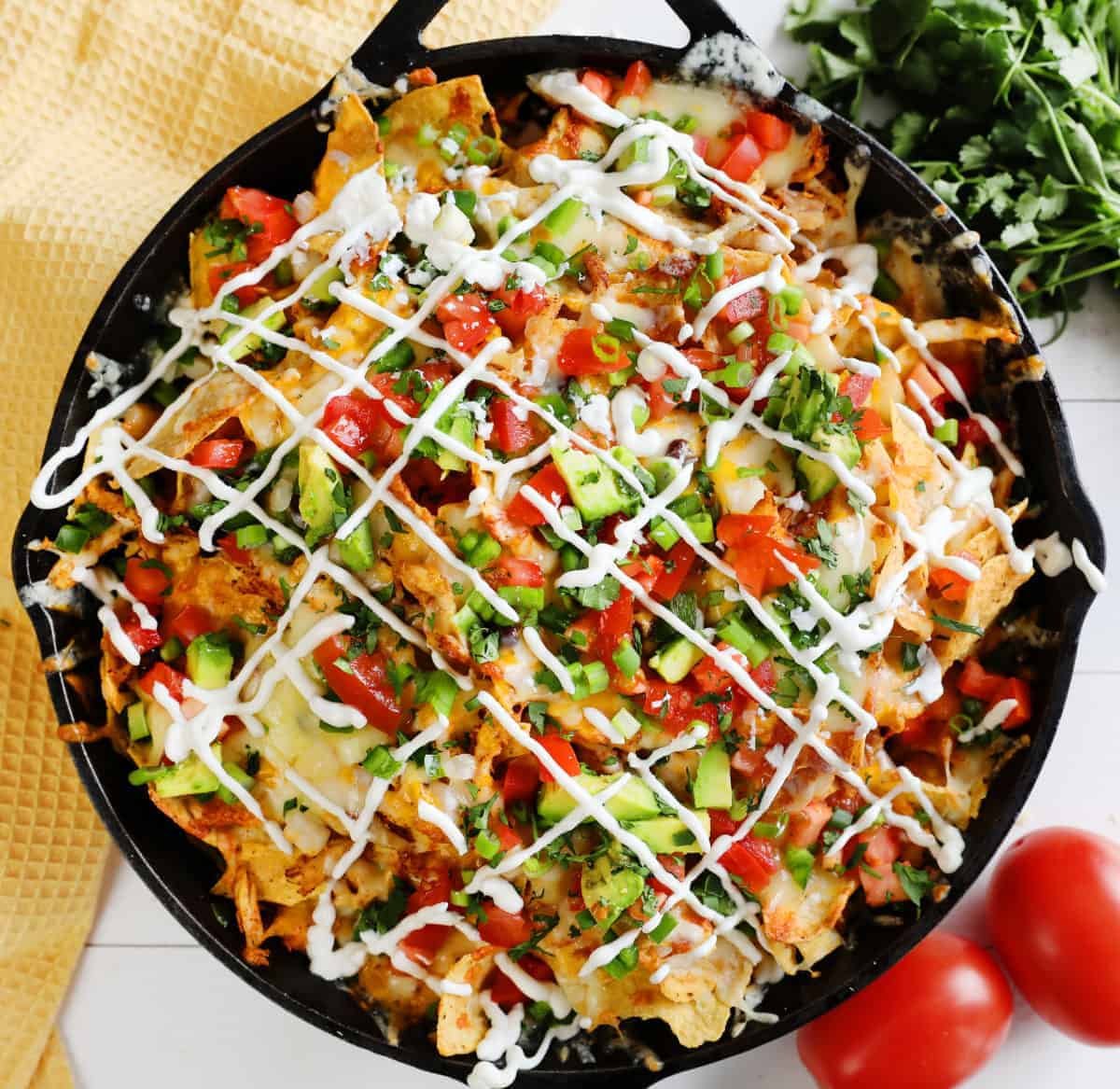 Skillet Chicken Nachos VIDEO - i am baker