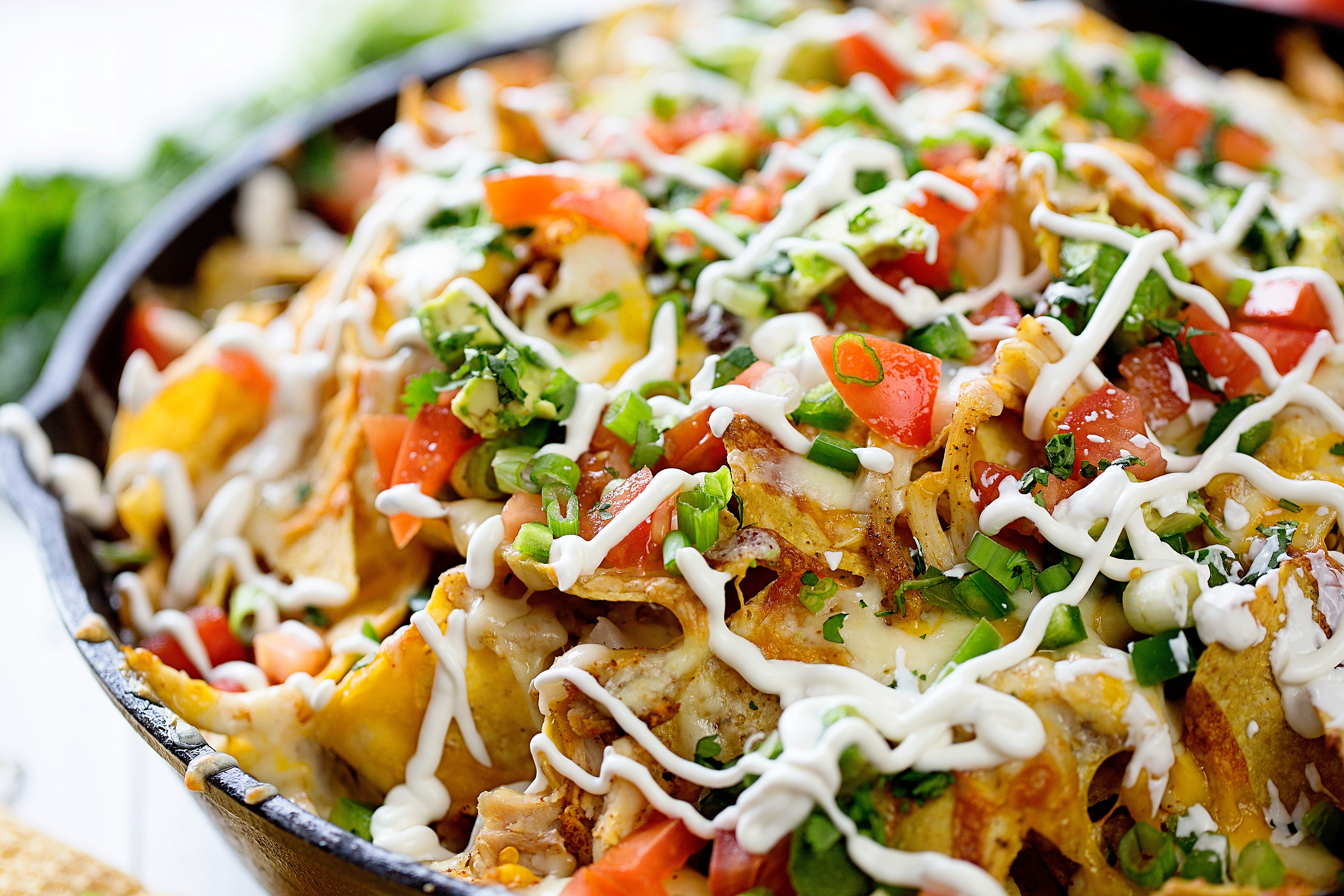 Skillet Chicken Nachos