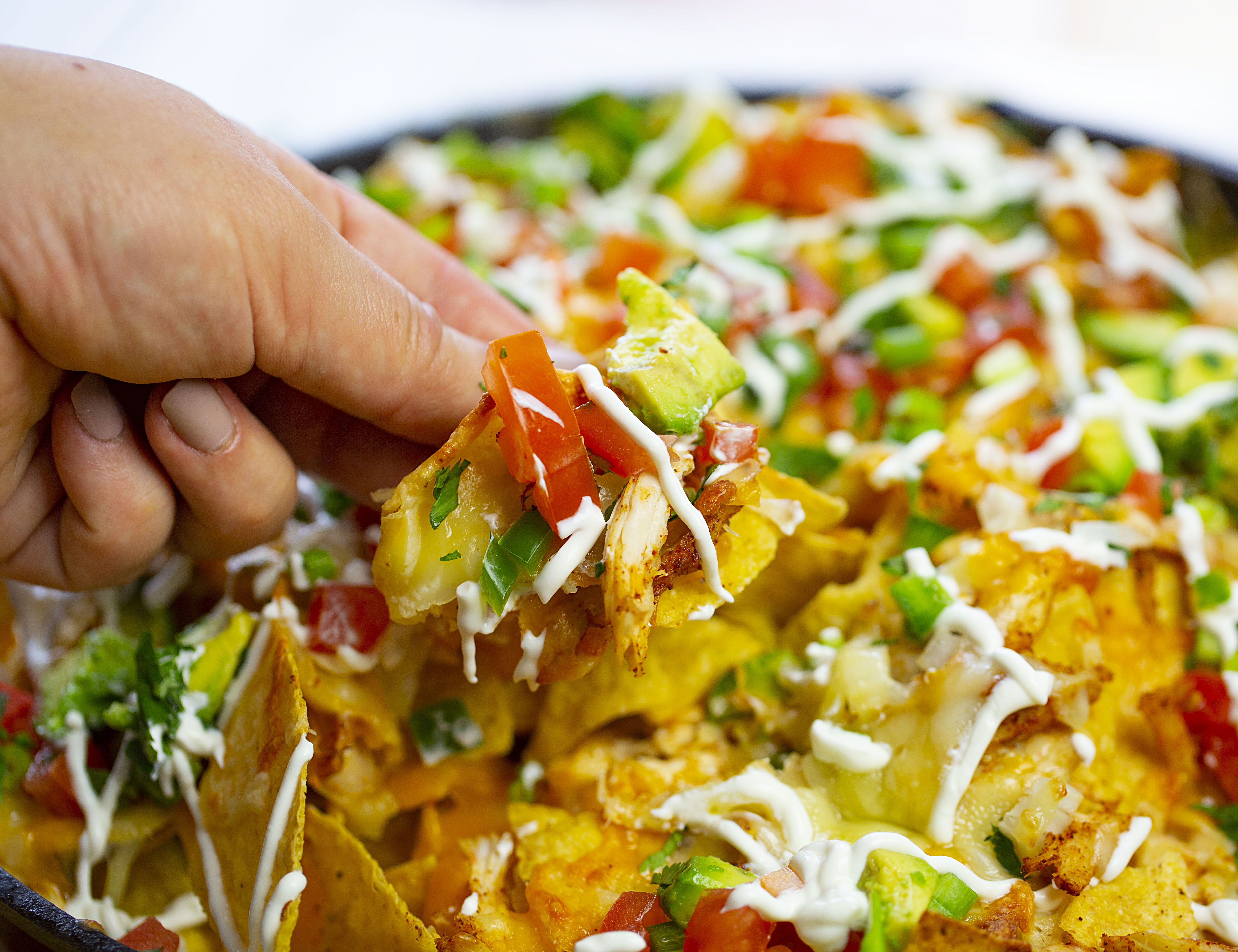 Skillet Chicken Nachos Recipe