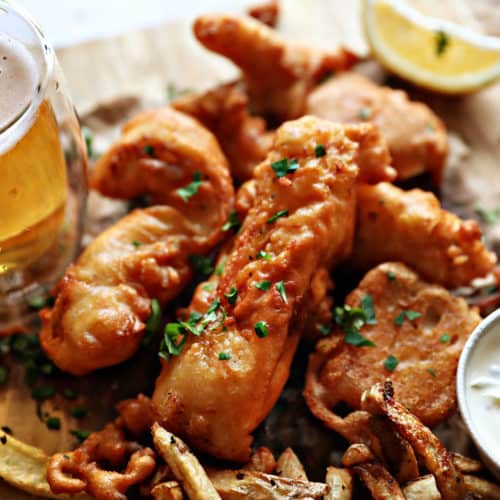 Fish and Chips with Homemade Tartar Sauce - i am baker