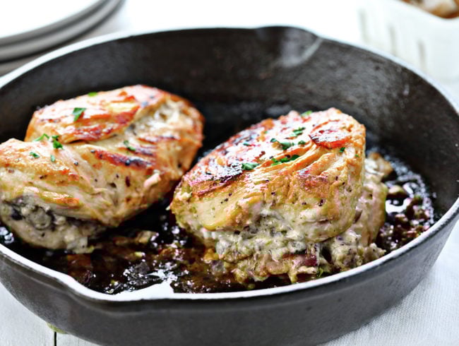 Mushroom Stuffed Chicken - i am baker