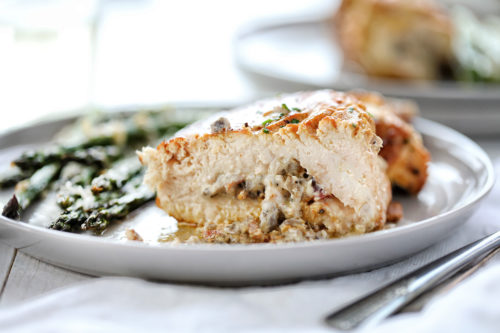 Mushroom Stuffed Chicken - i am baker