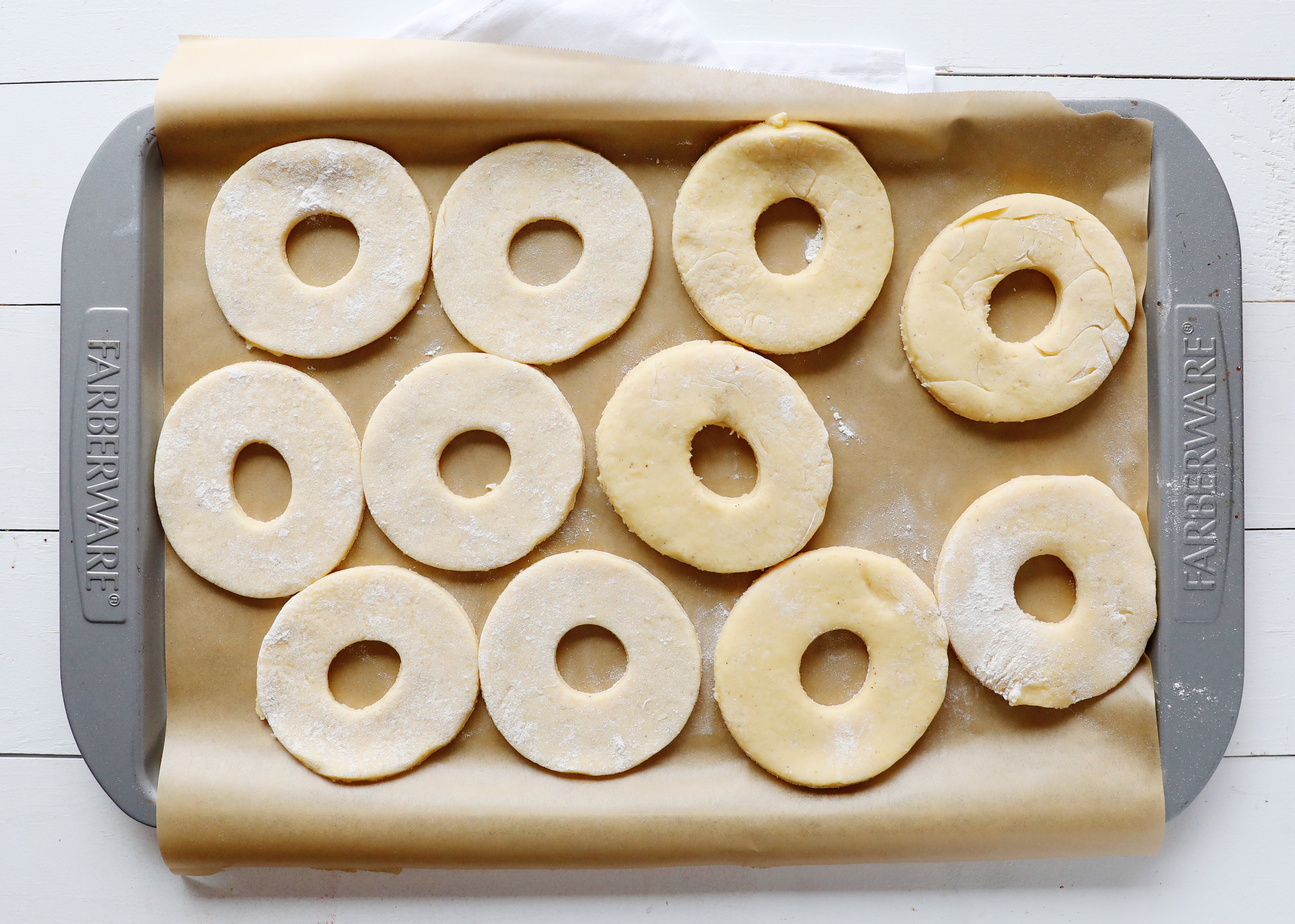 How to Make Cake Donuts the raw dough before baking