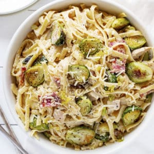 Chicken Alfredo with Brussel Sprouts