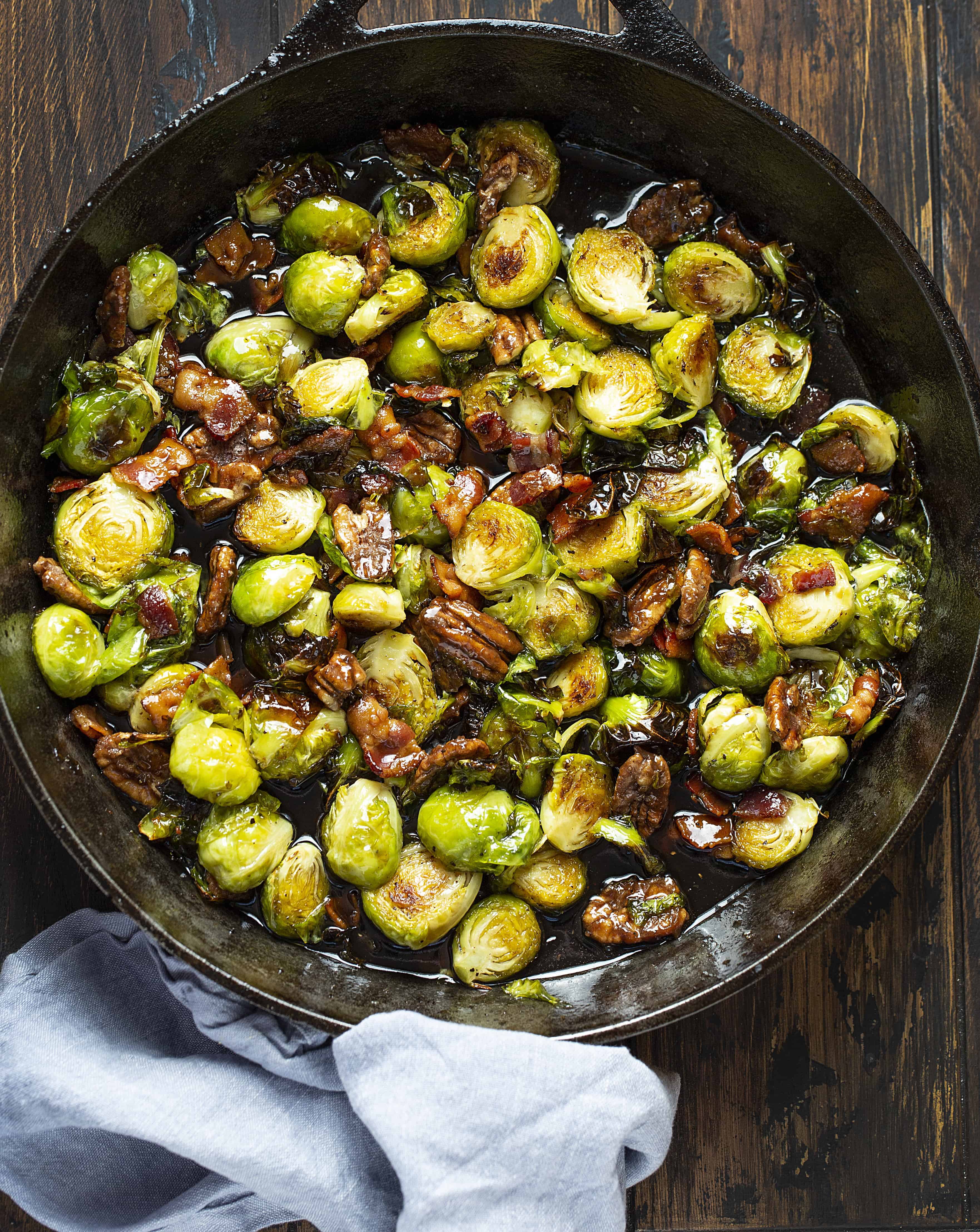 Brussel Sprouts with Pecan Maple Glaze