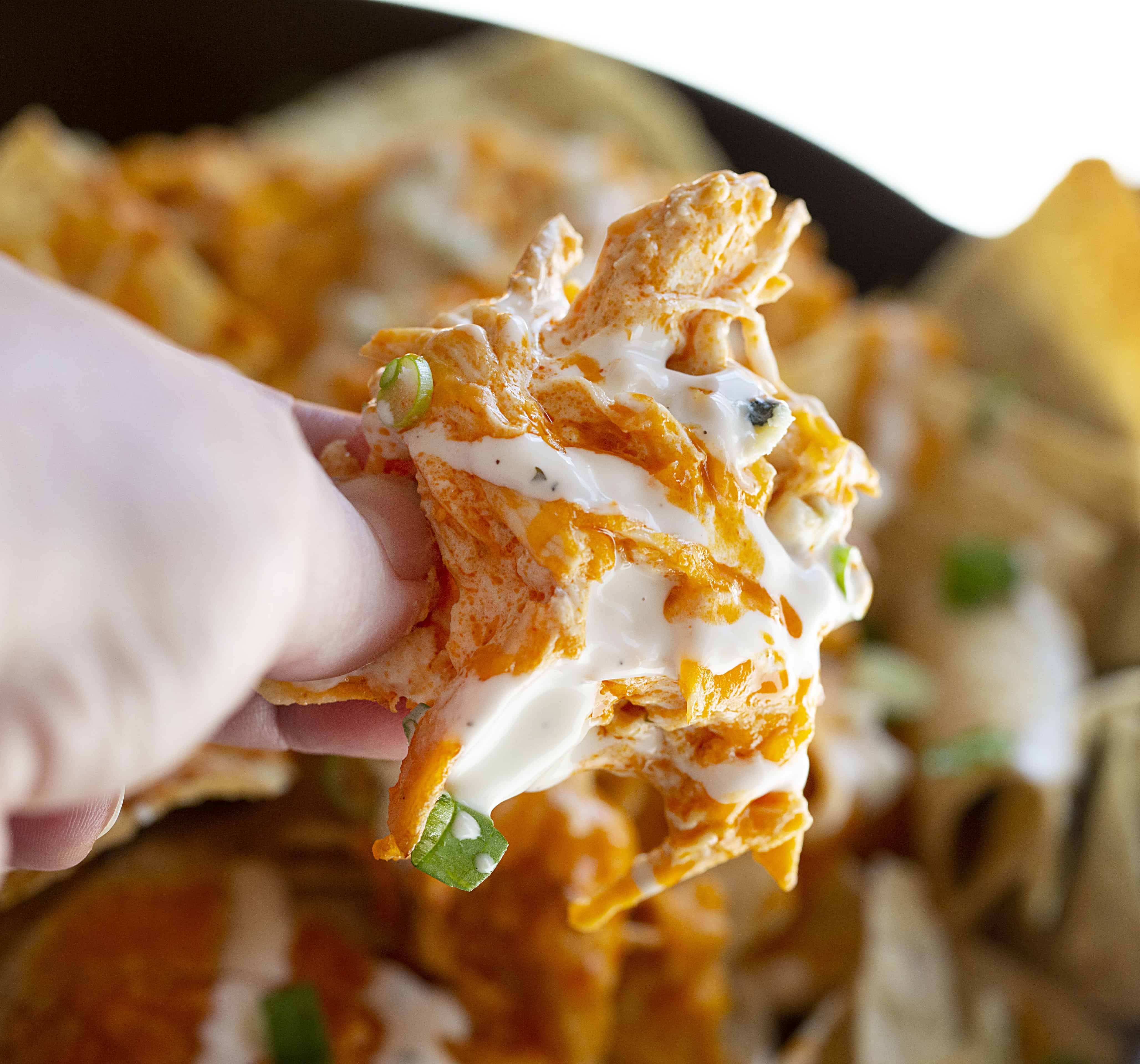 How to Make Nachos with Buffalo Chicken