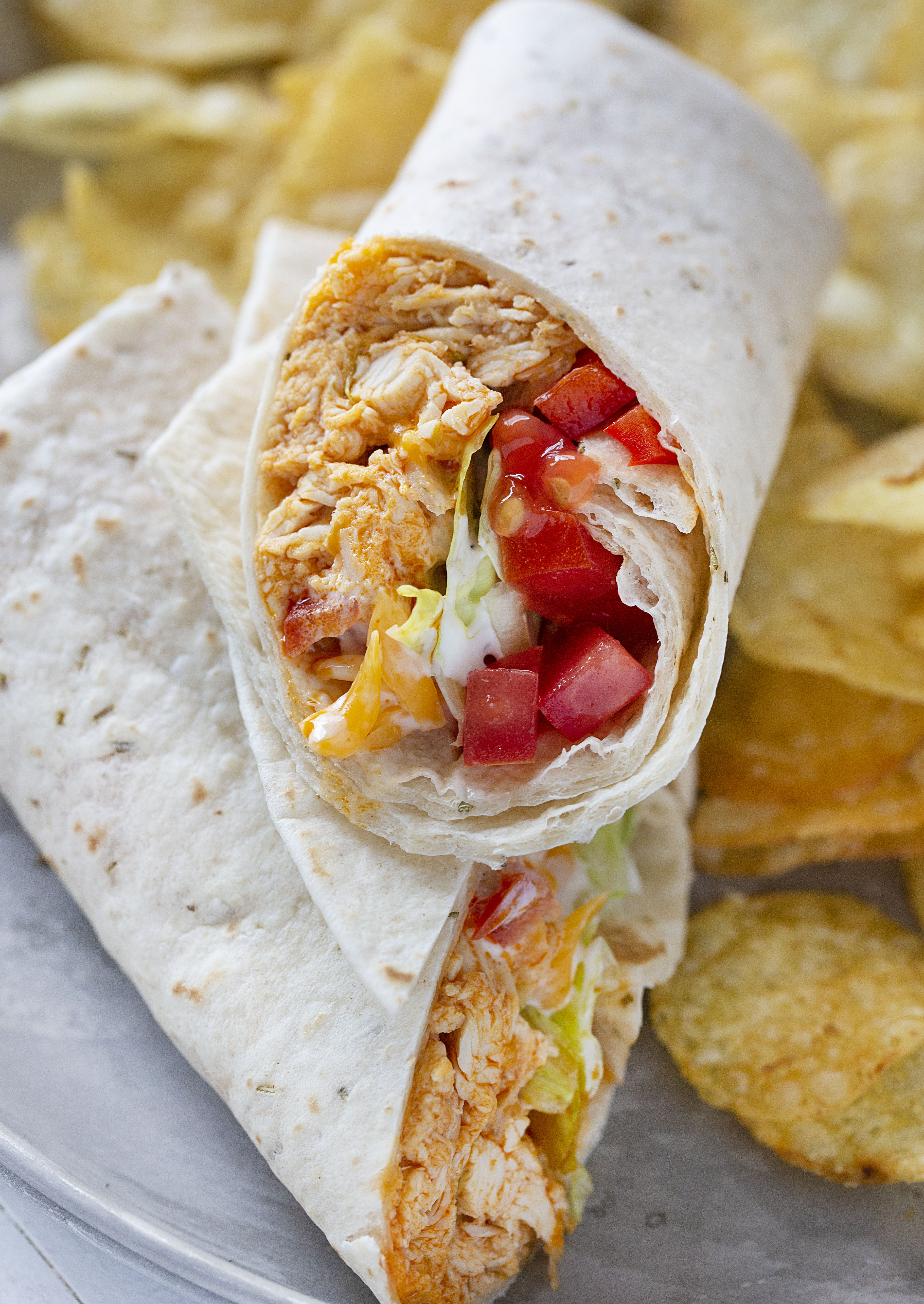 Spicy Buffalo Chicken Wraps for Two - A Flavor Journal