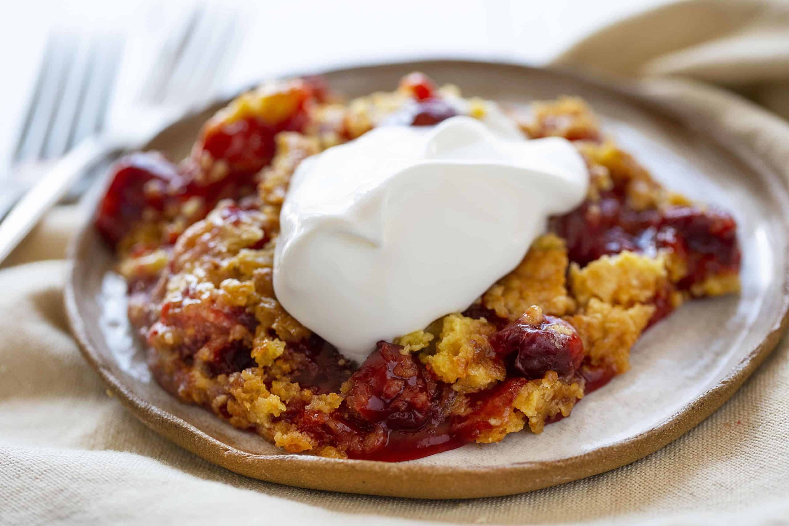 Buttery Apple Cherry Dump Cake Recipe (Made in the Crockpot): Easy