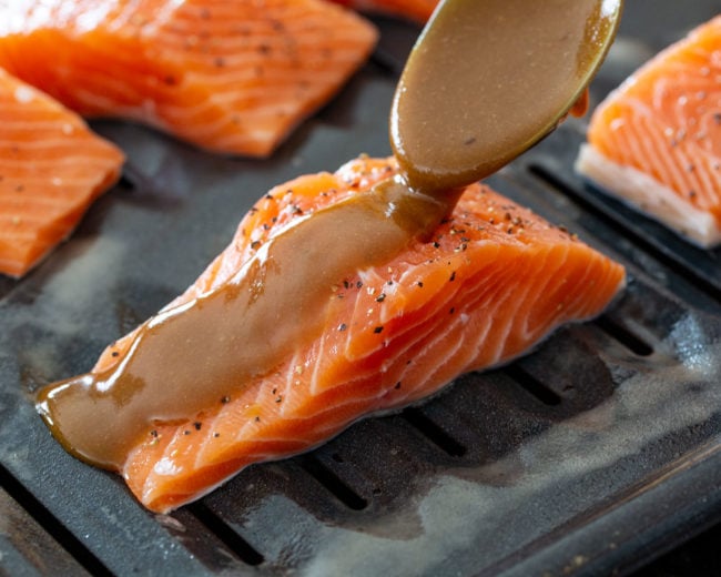 Brown Sugar Glazed Salmon - i am baker