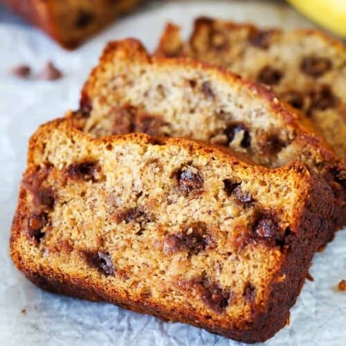 Chocolate Chip Banana Bread {VIDEO} - i am baker