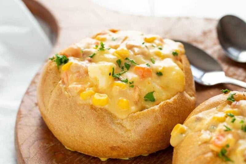 Bread Bowl Ham Chowder - i am baker