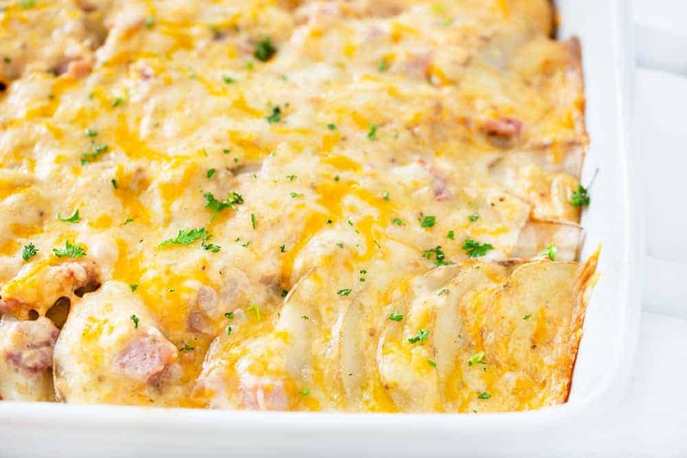 Scalloped Potatoes with Ham and Cheese | i am baker