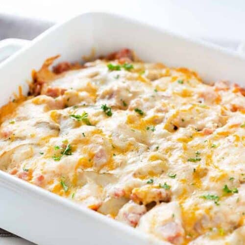 Scalloped Potatoes with Ham and Cheese - i am baker