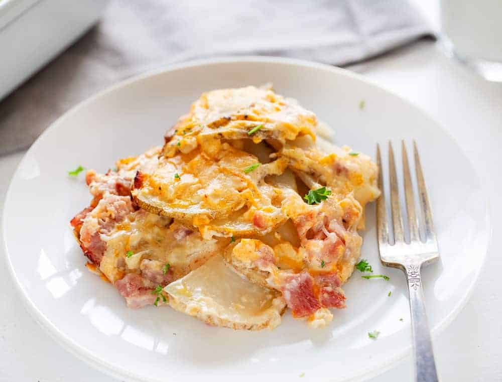 Scalloped Potatoes with Ham and Cheese | i am baker