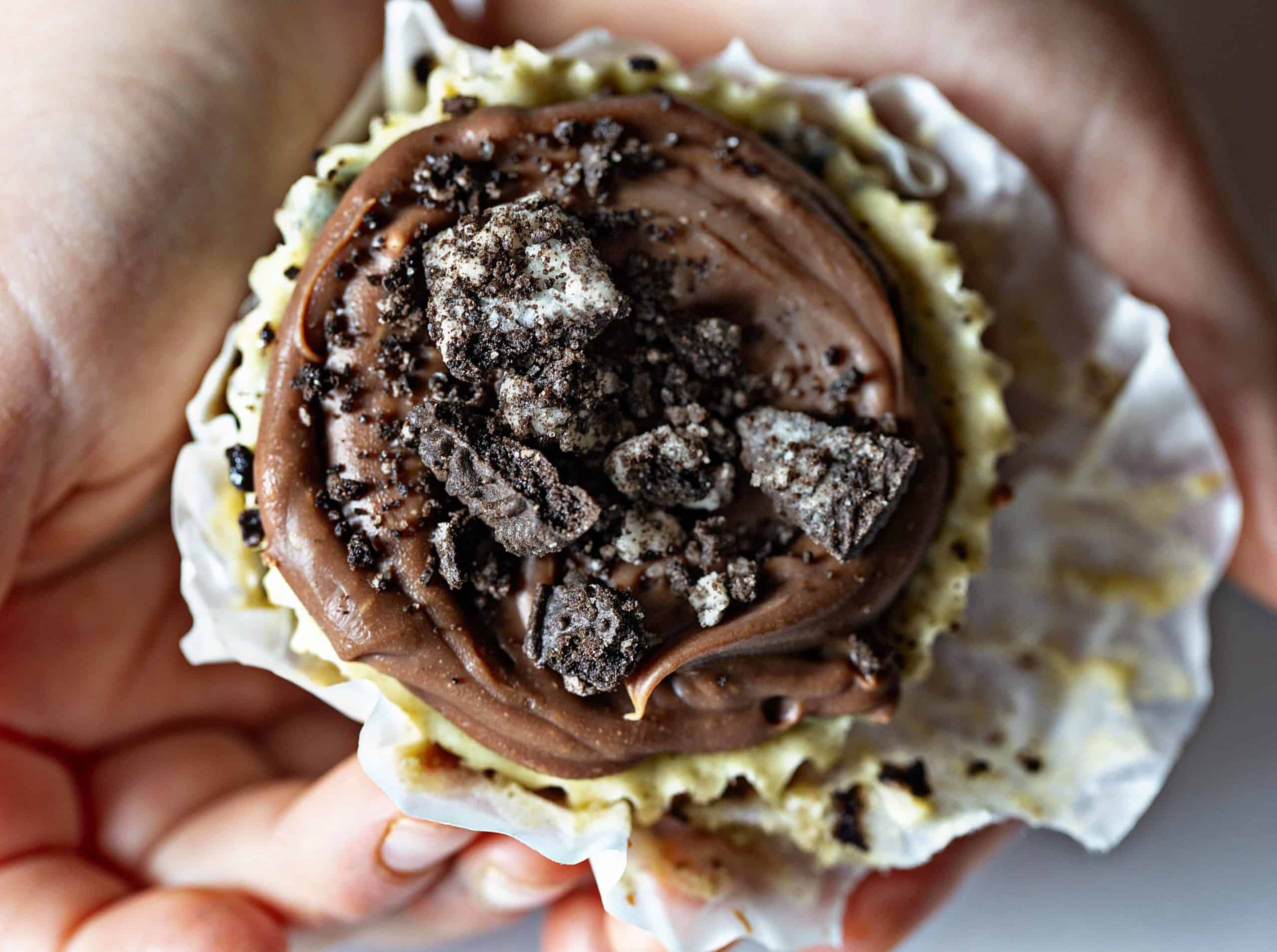 Mini Oreo Cheesecakes with Chocolate Ganache