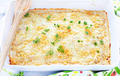 Chicken Cordon Bleu Casserole {VIDEO} - i am baker