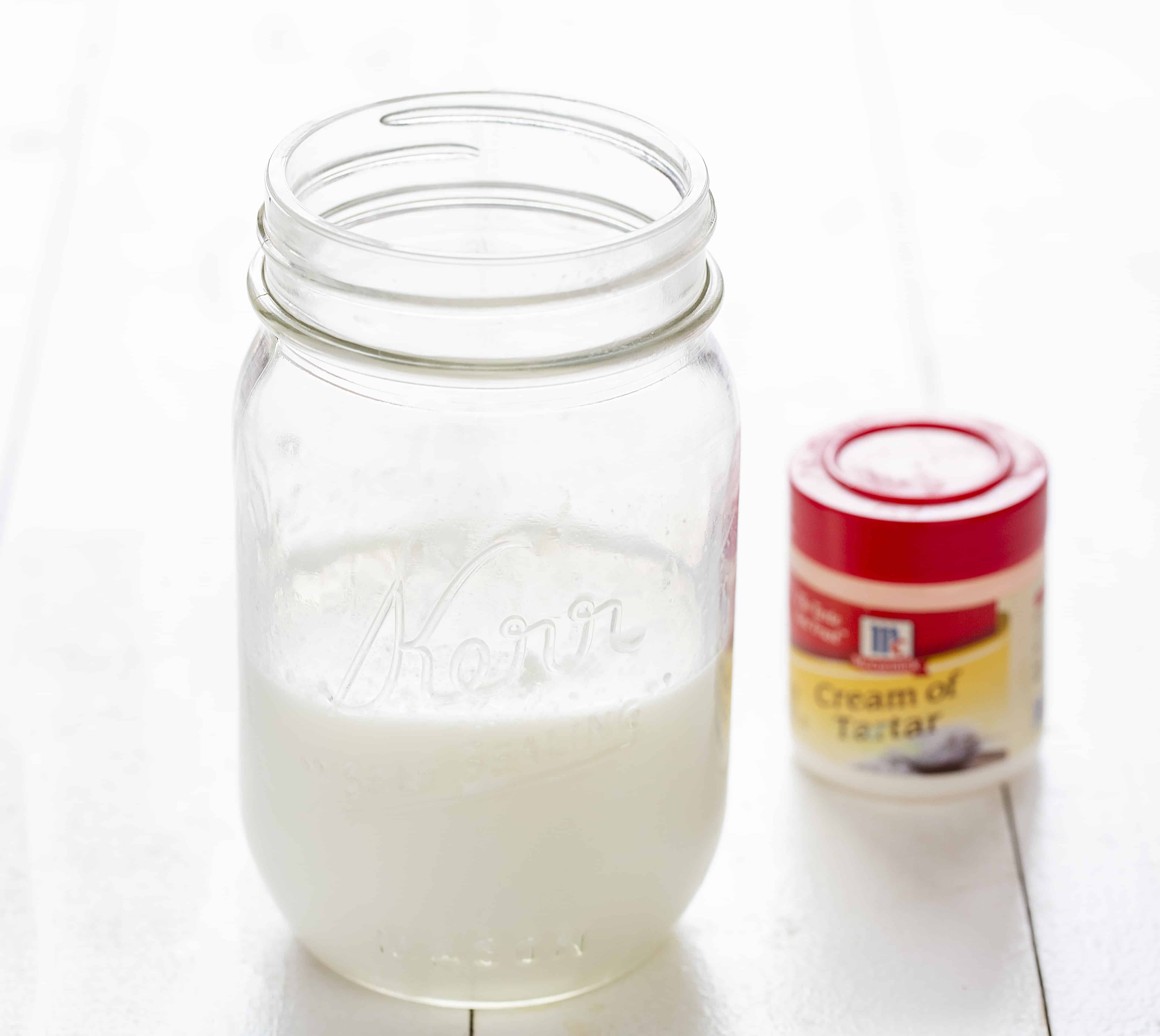 Homemade Buttermilk with Cream of Tartar