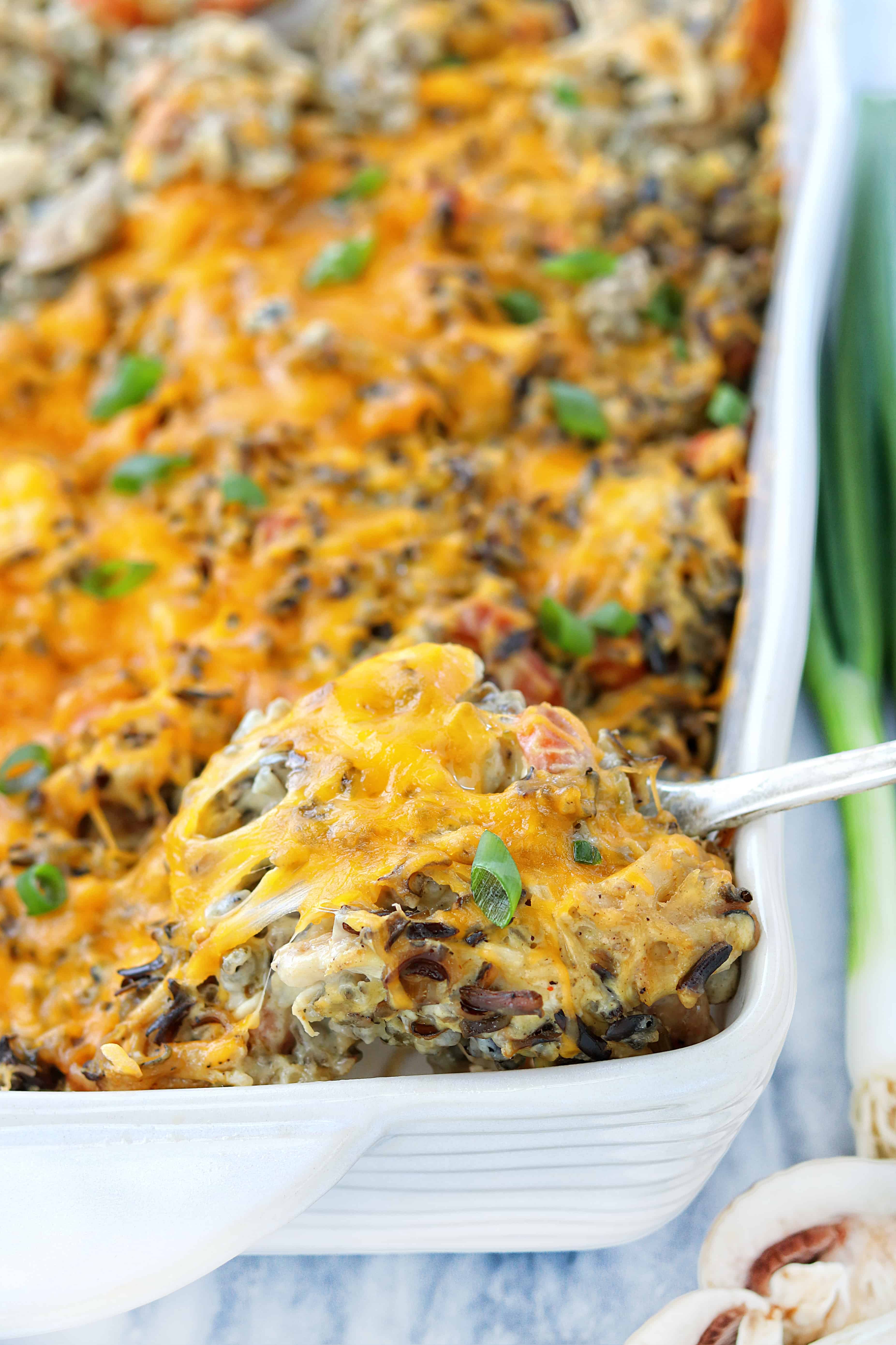 Cheesy Chicken Wild Rice Casserole