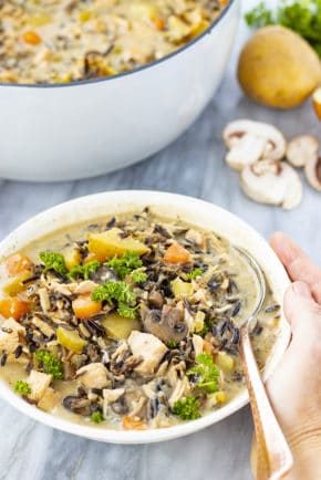 Chicken Wild Rice Soup - i am baker