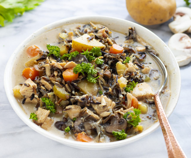 Chicken Wild Rice Soup - i am baker