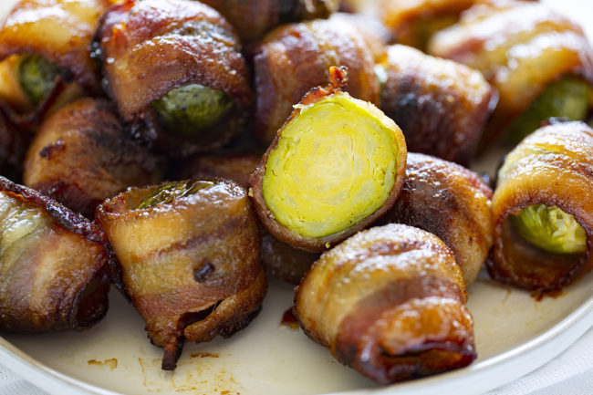 Bacon Wrapped Brussel Sprouts - i am baker