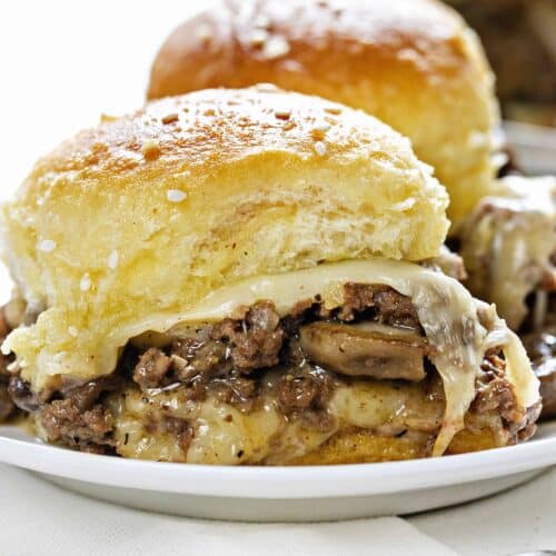 Mushroom Swiss Cheeseburger Slider