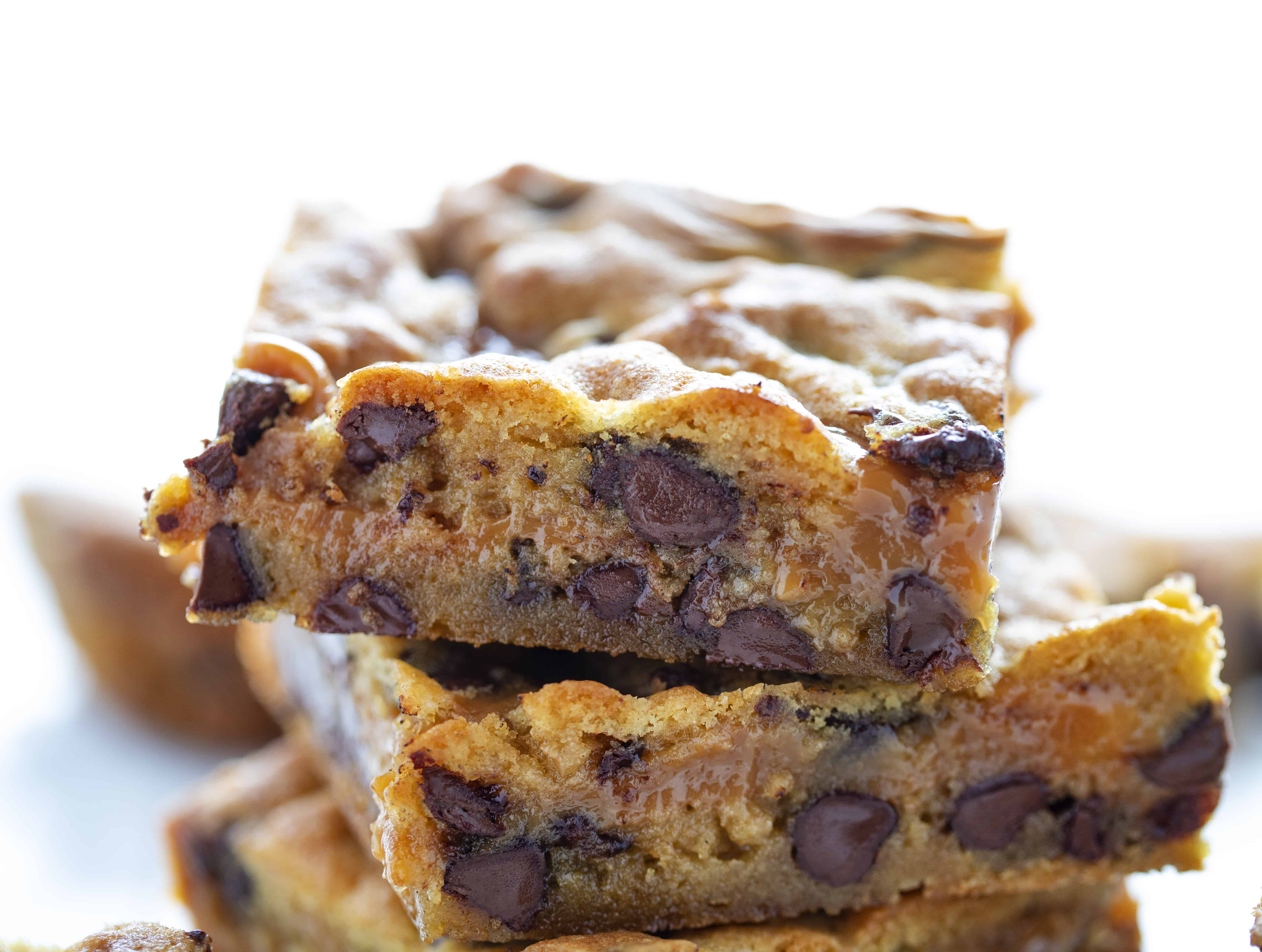 Caramel Chocolate Chip Cookie Bars Recipe