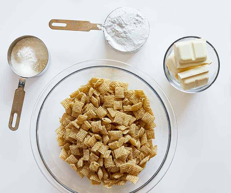 Ingredients for Banana Pudding Puppy Chow